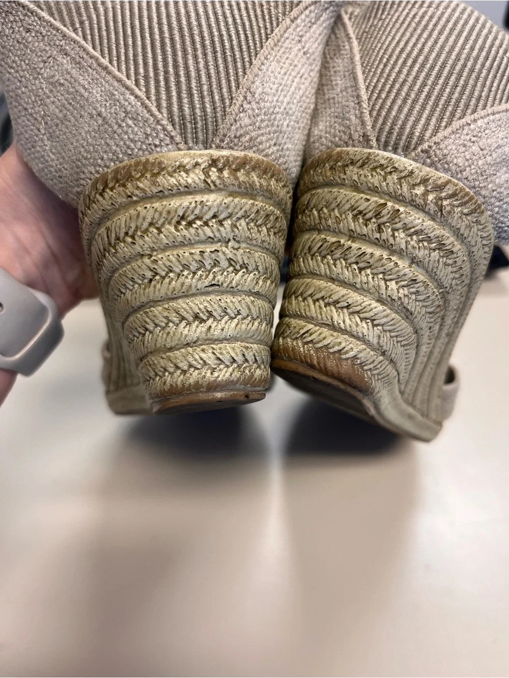 CHARLESTON SHOE CO. Canon linen Espadrille Wedge Sandals size 10